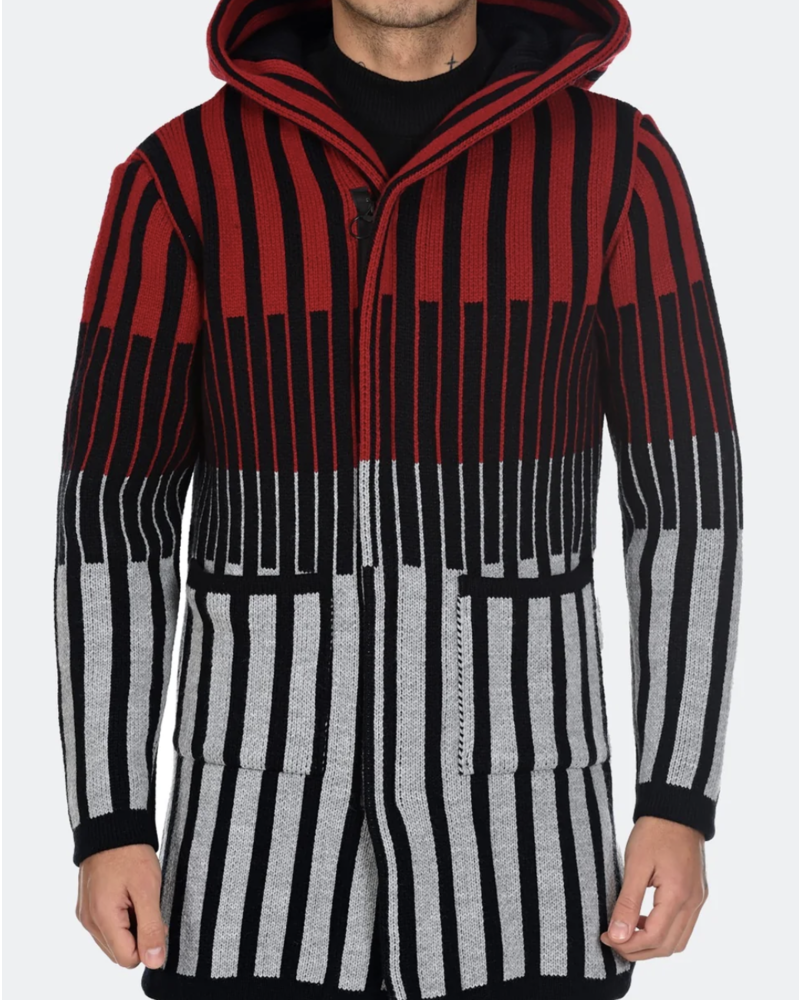 LCR LCR Tri Tone Stripe Cardigan