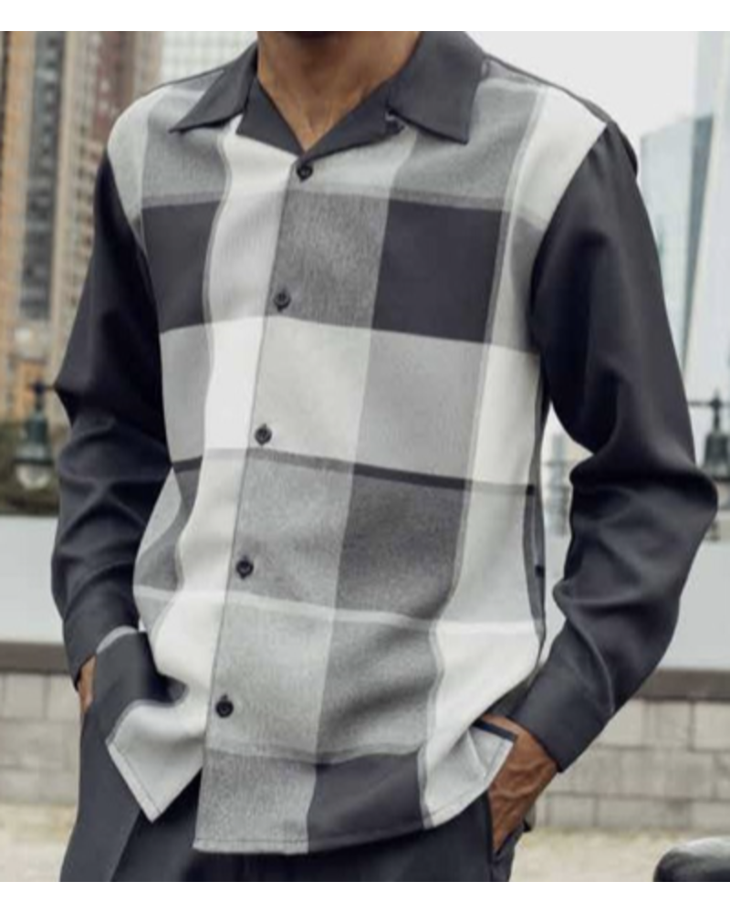 Montique Montique L/S Plaid Set