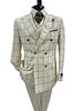 Tiglio Tiglio Gaberdine D/B Window Pane Vested Suit