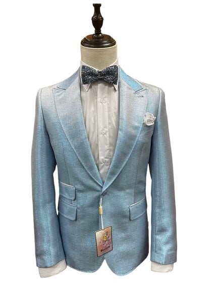 Cigar Biarelli Peak Lapel Shinny Suit