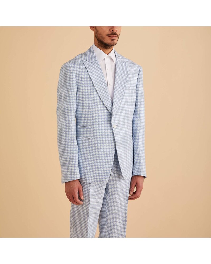 Inserch Linen Houndsthooth Blazer