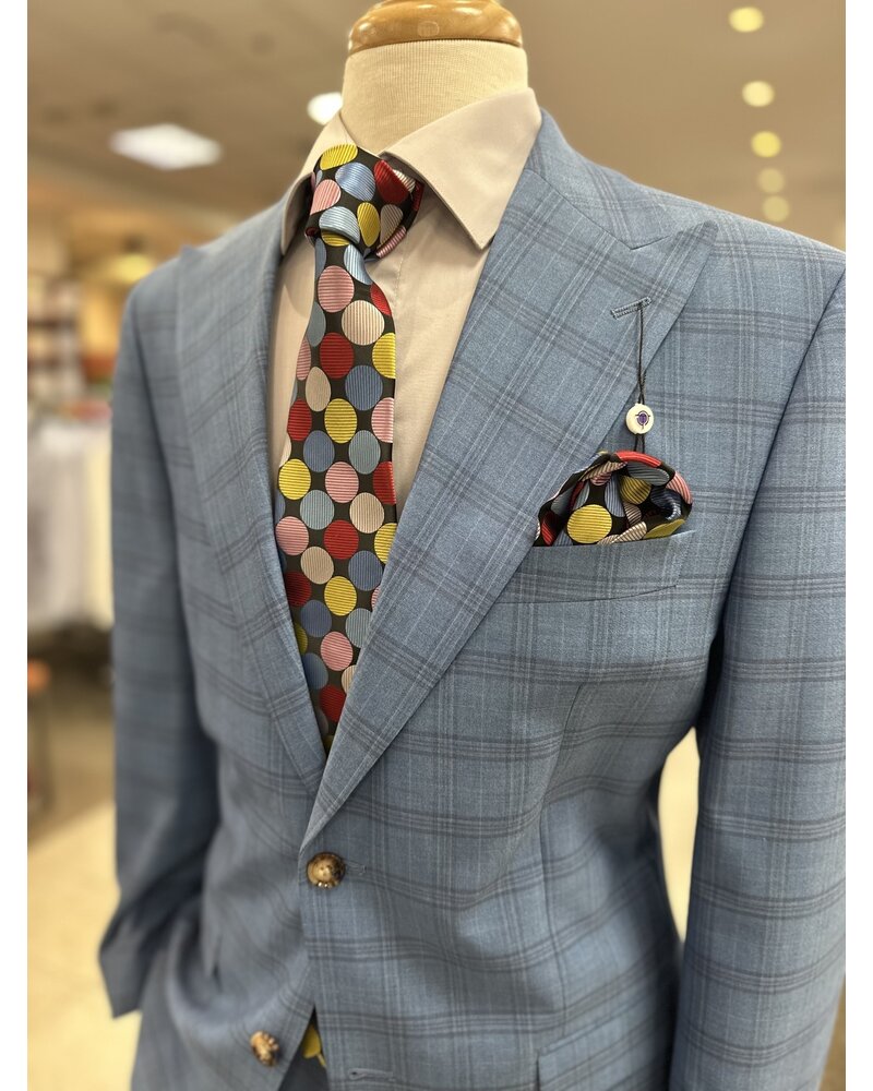 Tayion Tayion Peak Lapel Plaid Suit