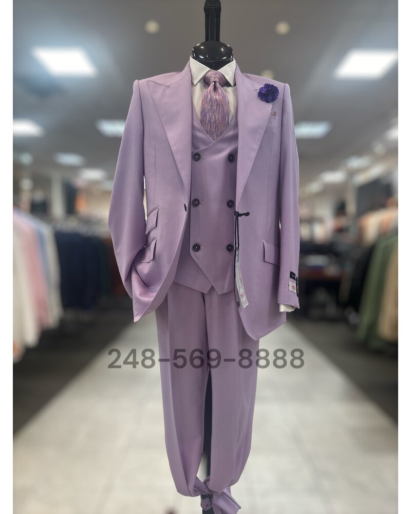 Tiglio Gaberdine Vested Suit (Orvietto)