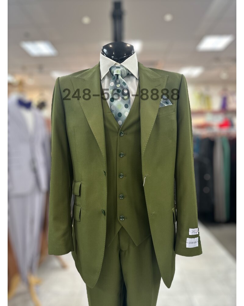Saboo Saboo Pic Stich Vested Suit (Solid)
