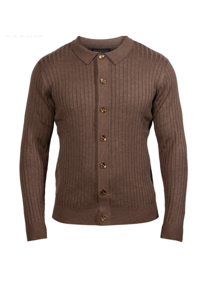 Prestige Prestige L/S Button Down Jacquard Sweater