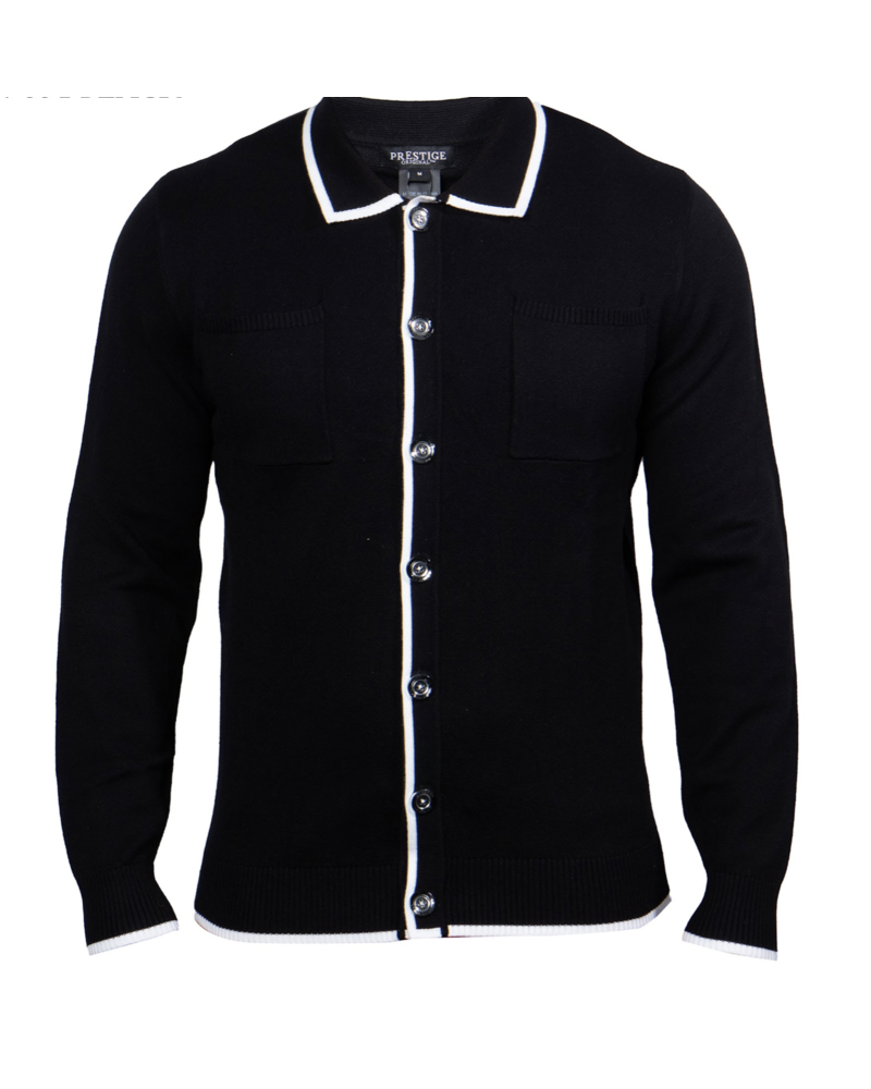 Prestige Prestige L/S Button Down Tip Sweater