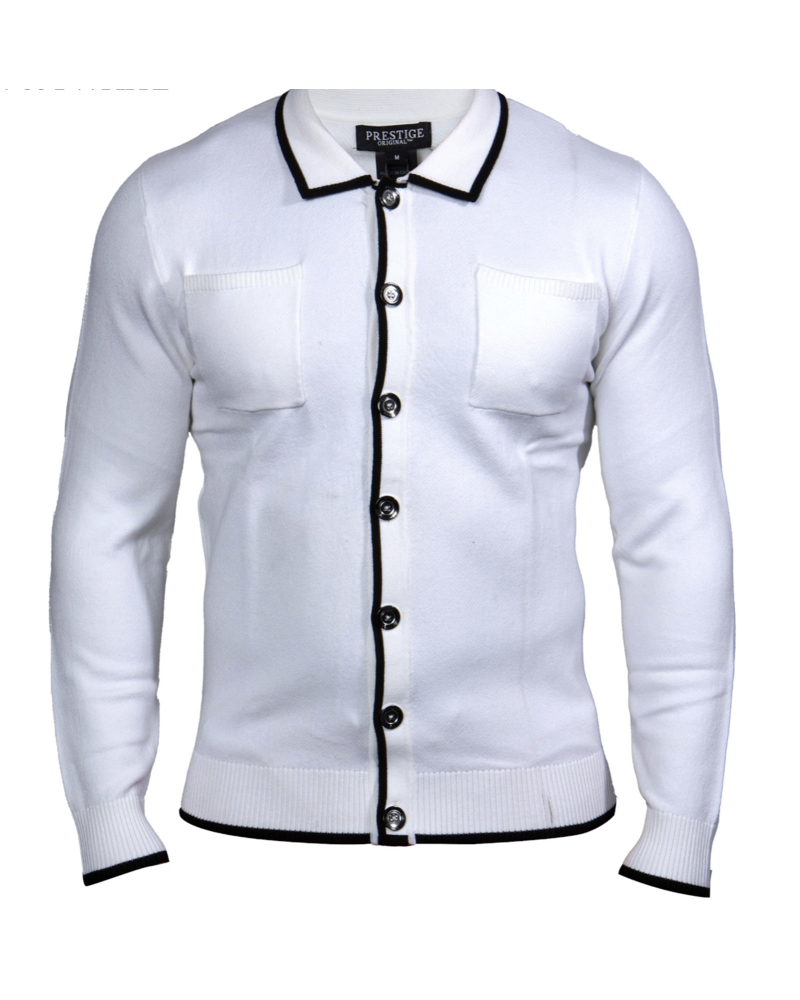 Prestige Prestige L/S Button Down Tip Sweater
