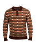 Prestige Prestige L/S Tri Tone Cable Polo Sweater