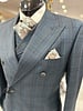 Tiglio Tiglio D/B Window Pane Suit W/Vest