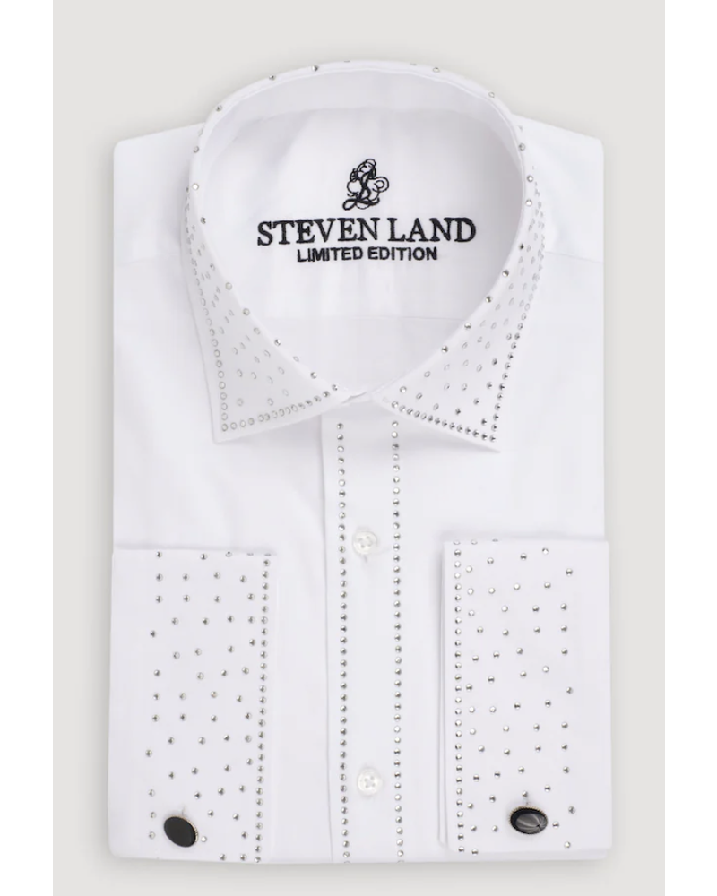 Stevenland Steven Land Dante Shirt W/Crystals - The City Warehouse