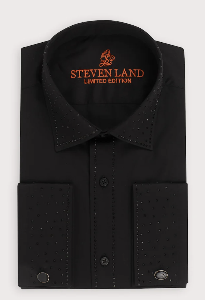 Stevenland Steven Land Dante Shirt W/Crystals - The City Warehouse