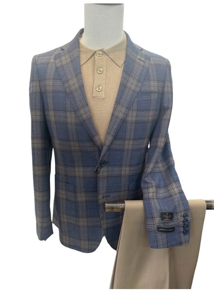 Tiglio Tiglio 2B Wool Plaid Blazer