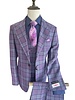 Tiglio Tiglio Gaberdine Plaid Vested Suit (Orvietto)