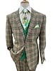 Vitali Vitali 2B Plaid Suit W/Solid Vest