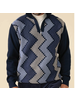 Inserch Zig Zag Half Zip Sweater