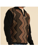 Inserch Zig Zag Half Zip Sweater