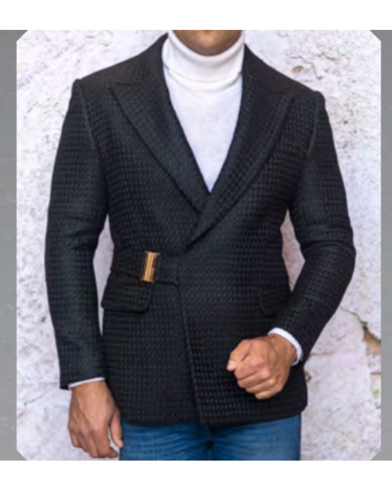 Manzini Manzini Knitted Blazer W/Clasp