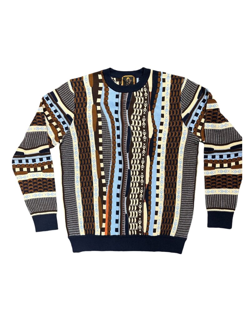 Cigar Cigar Coogi Pattern Crew Neck Sweater