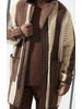 Silversilk Silversilk Greek Key Hooded Cardigan