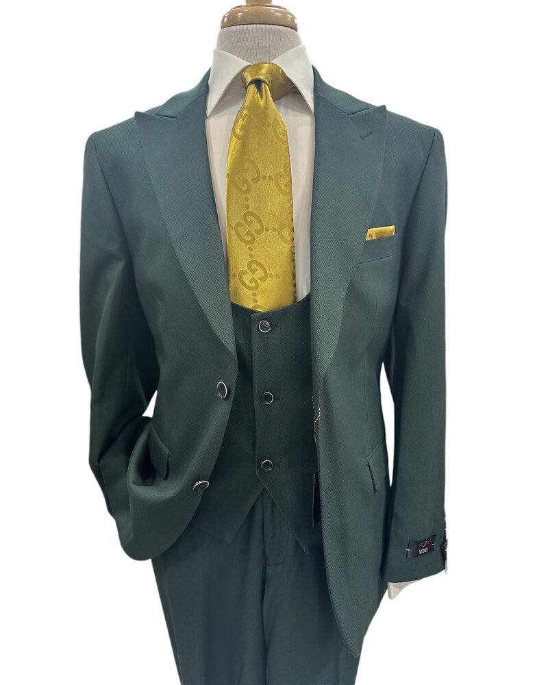 Vitali Vitali 3 Piece Suit W/Scoop Vest