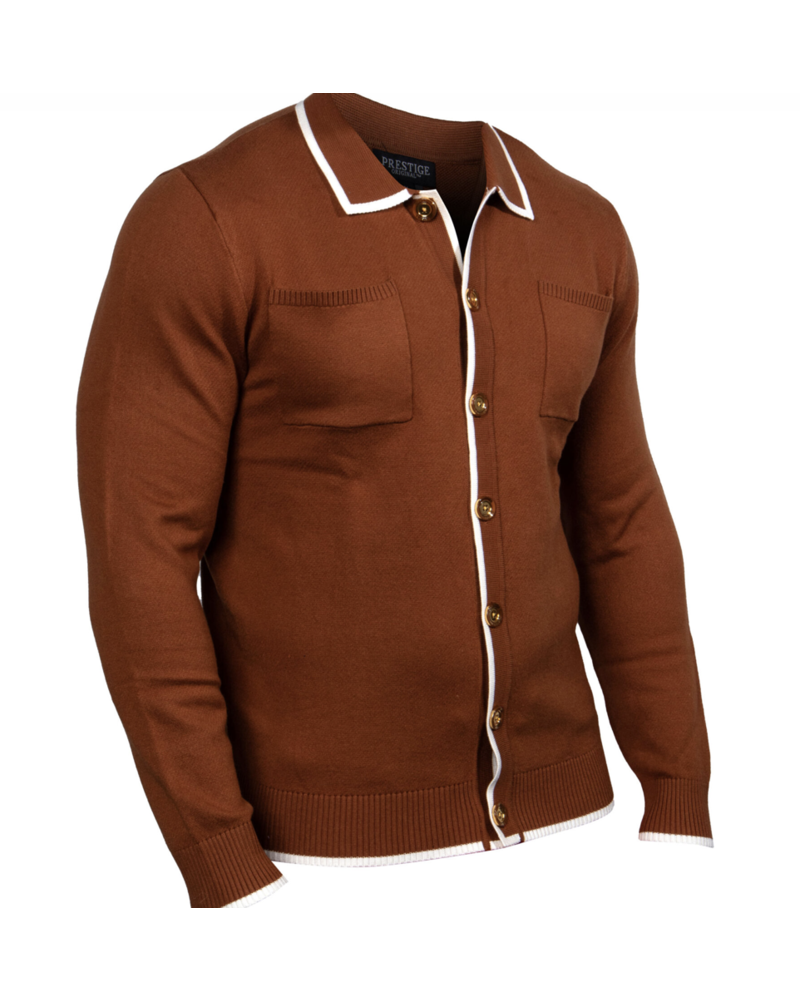 Prestige Prestige L/S Button Down Tip Sweater