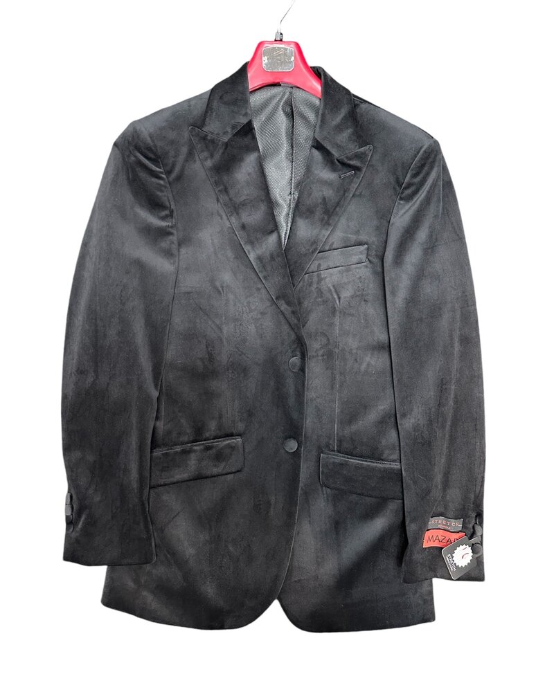 Mazari 2B Peak Lapel Velvet Blazer