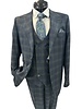 Tiglio Tiglio Gaberdine Check Vested Suit (Prosecco)