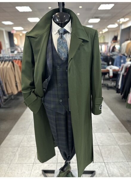 Full Length Wool Gaberdine Coat