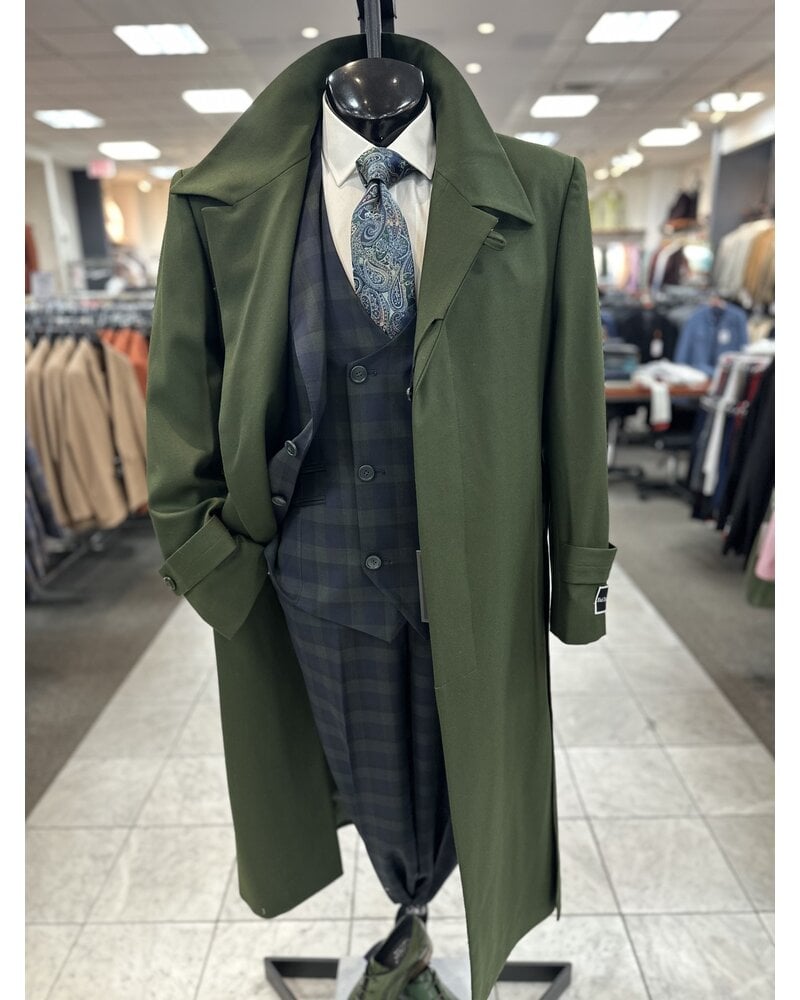 Full Length Wool Gaberdine Coat