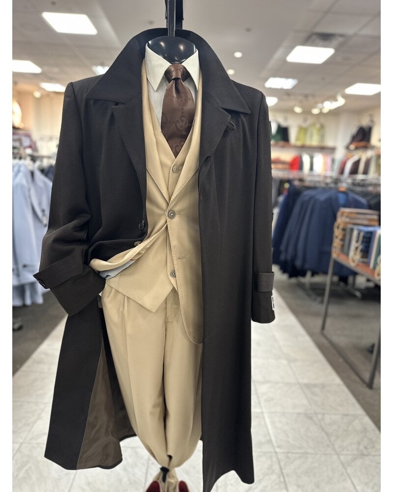 Full Length Wool Gaberdine Coat