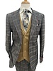 Mazari Mazari 2B Plaid Suit W/Velvet Vest