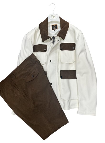 Cigar Cigar Bomber Jacket & Pant Set W/Corduroy