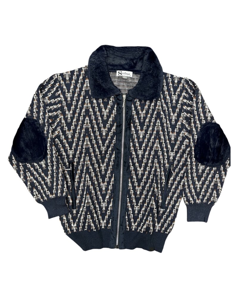 Silversilk Silversilk Full Zip Fur Collar Sweater