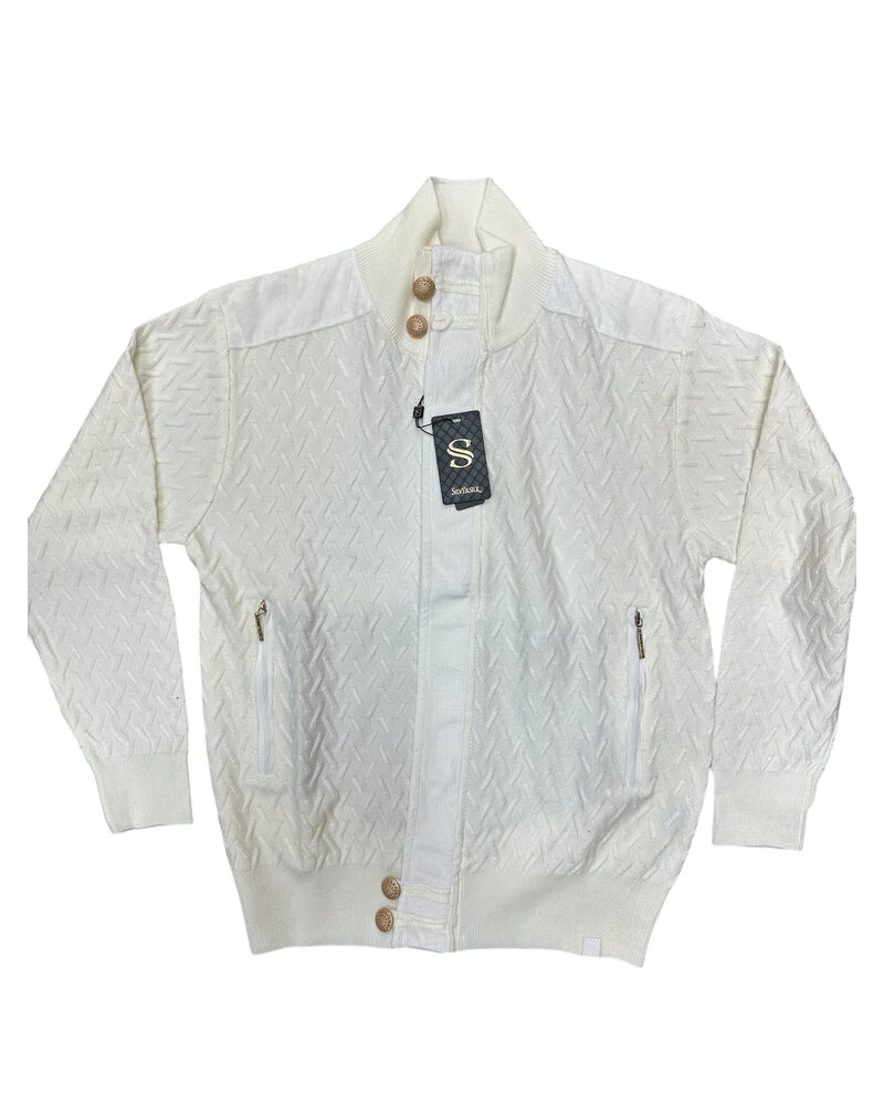 Silversilk Silversilk Full Zip Mock Sweater (Solid)