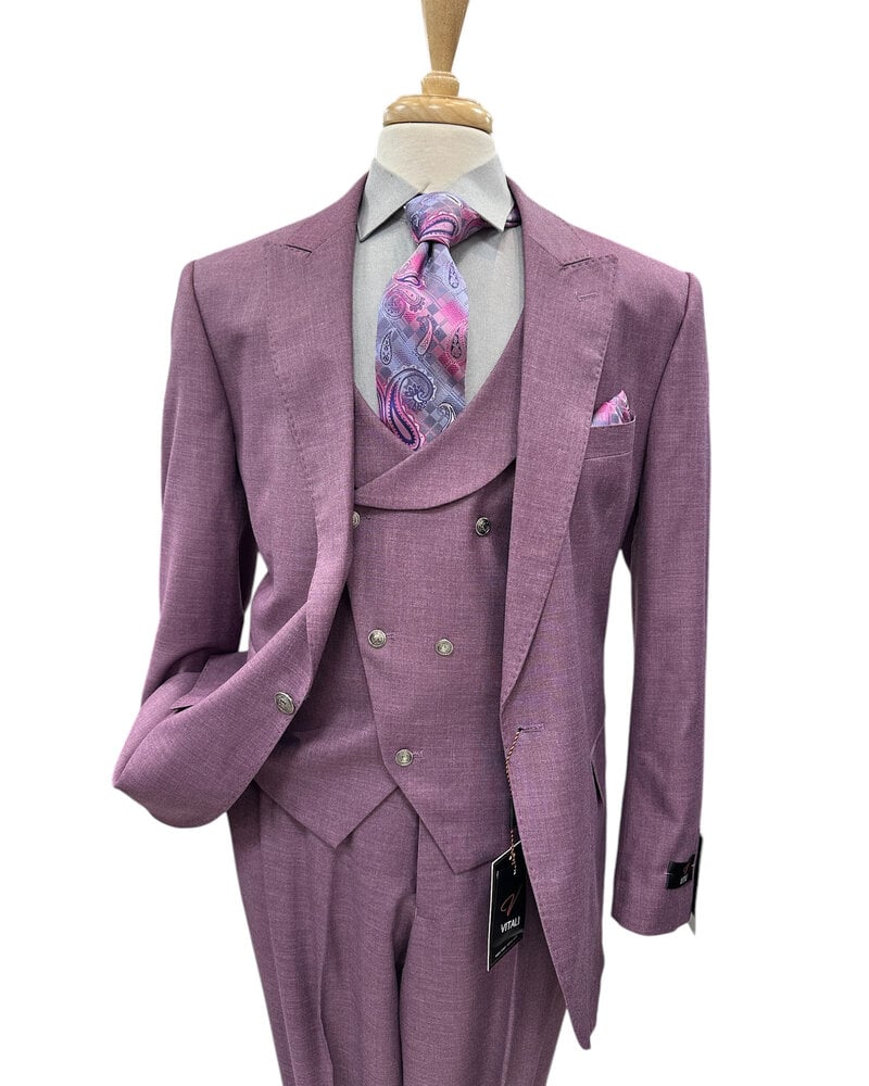 Vitali Vitali 1B Peak Lapel Vested Suit