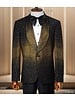 1 Button Mid Fade Rhinestone Suit