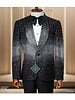 1 Button Mid Fade Rhinestone Suit