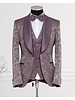 Masculini 1B Shawl Lapel Floral  Vested Suit