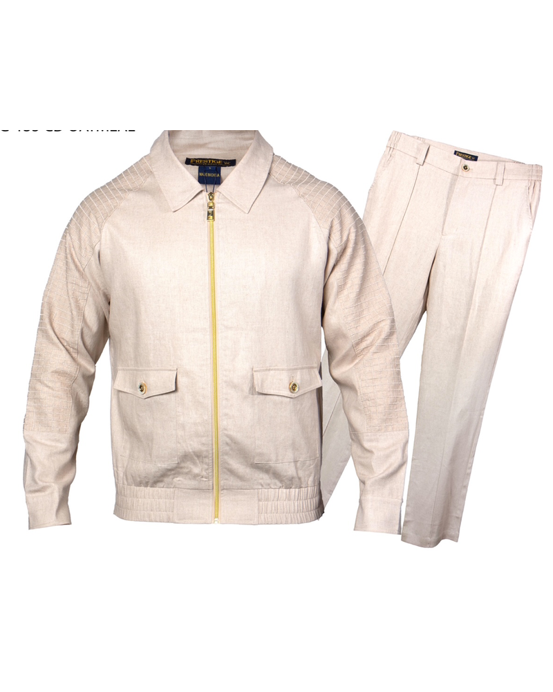 Prestige Prestige Full Zip Raglan Linen Set
