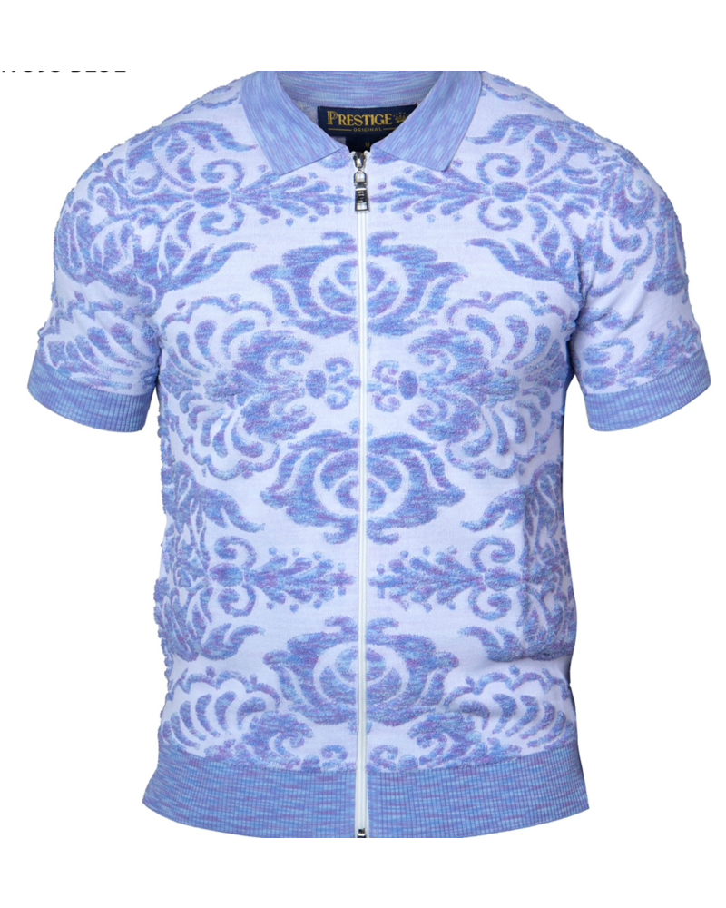 Prestige Prestige S/S FullZip Towel Knit Shirt