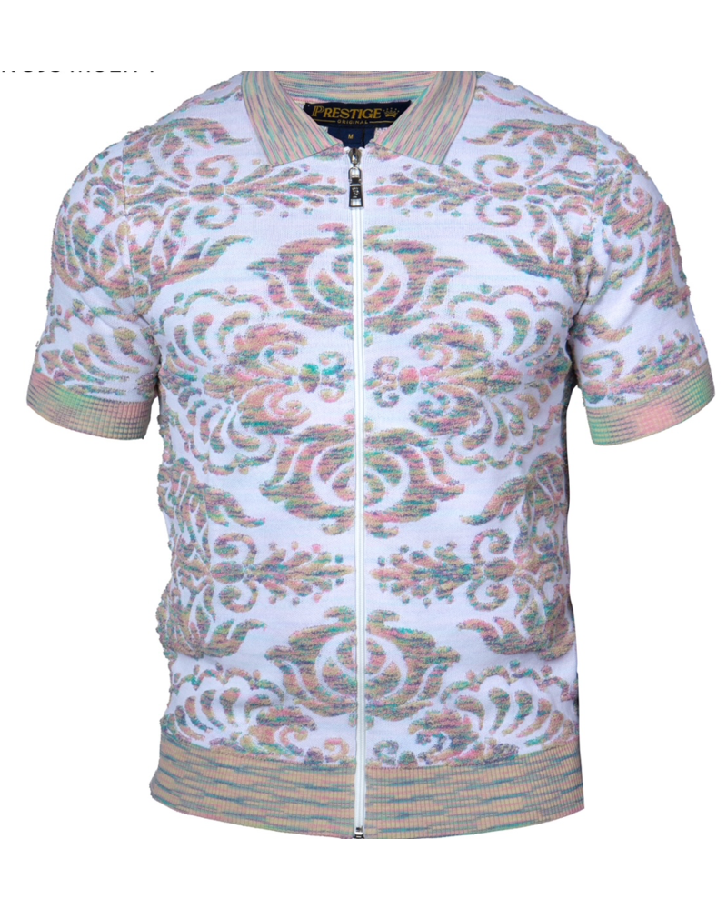Prestige Prestige S/S FullZip Towel Knit Shirt