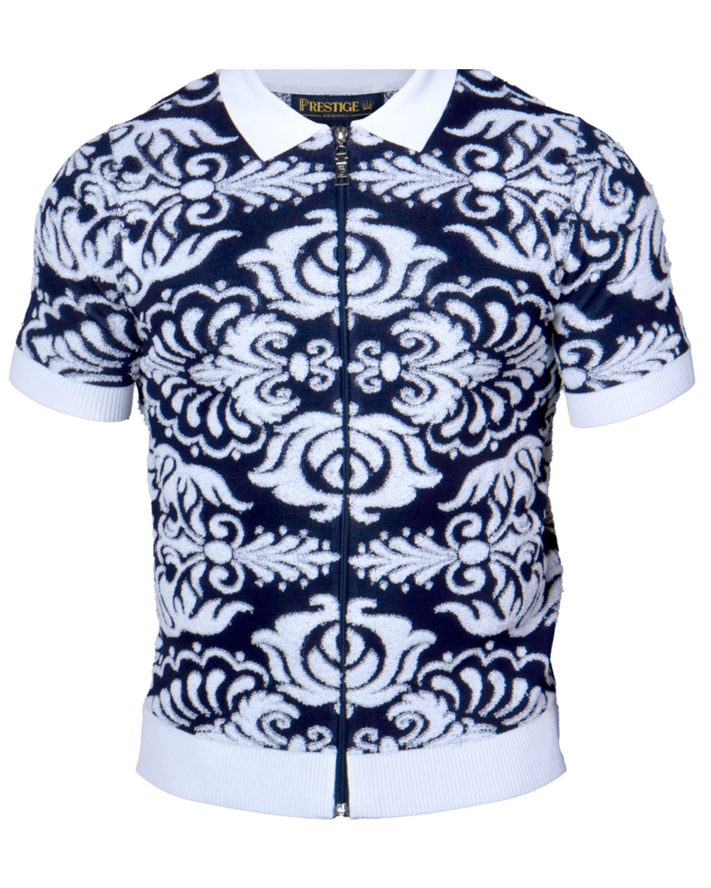 Prestige Prestige S/S FullZip Towel Knit Shirt