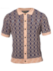 Prestige Prestige S/S Full Button Diamond Knit Shirt