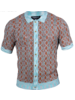 Prestige Prestige S/S Full Button Diamond Knit Shirt