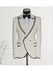 Masculini Double Piping Peak Lapel Vested Tuxedo Suit