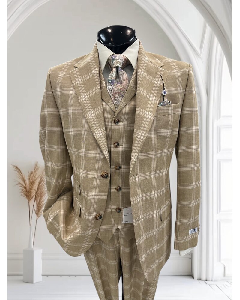 Tayion Tayion 2B Window Pane Vested Suit