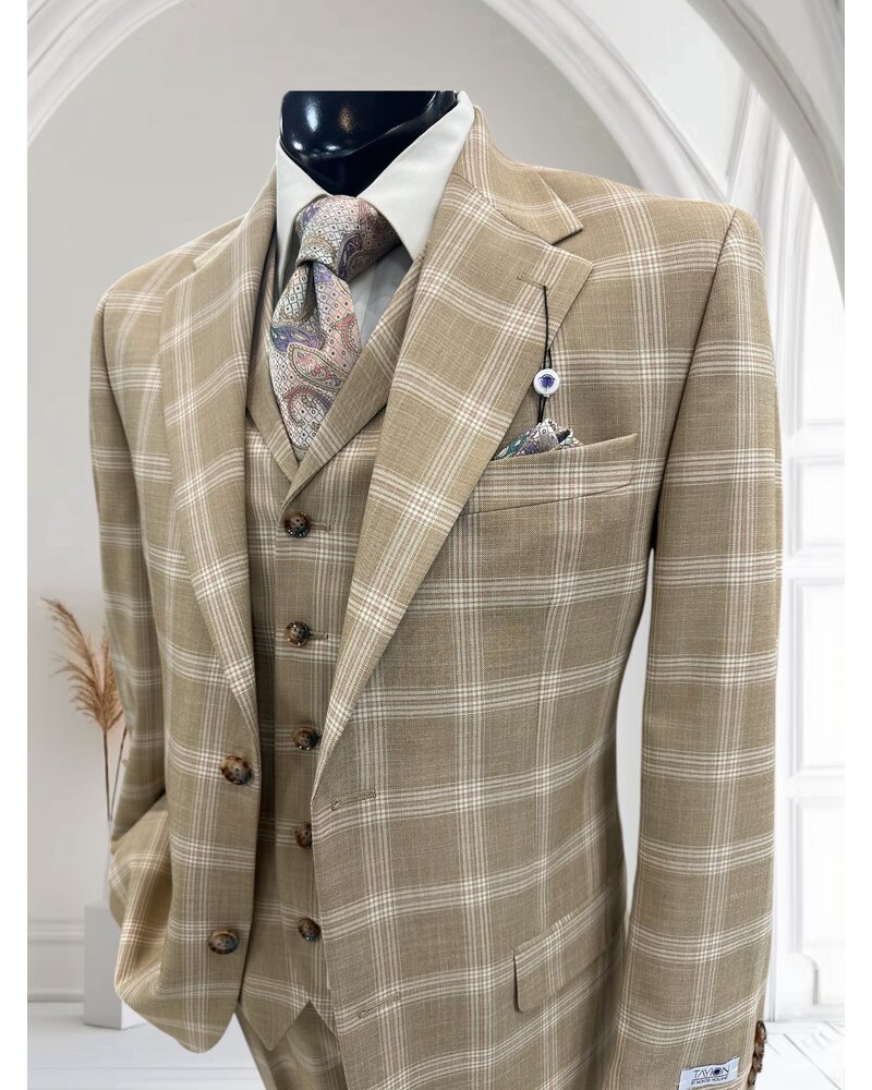 Tayion Tayion 2B Window Pane Vested Suit