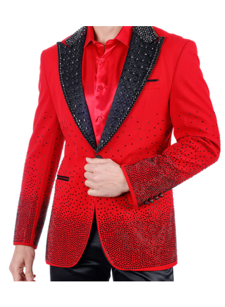 Barabas Barabas Shawl Lapel Stone Blazer