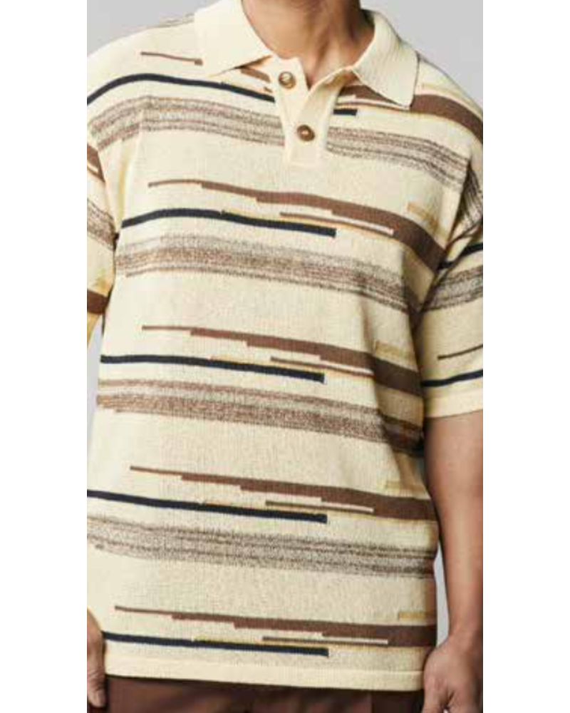 Stacy Adams SA S/S Space Dyed Polo Knit Shirt