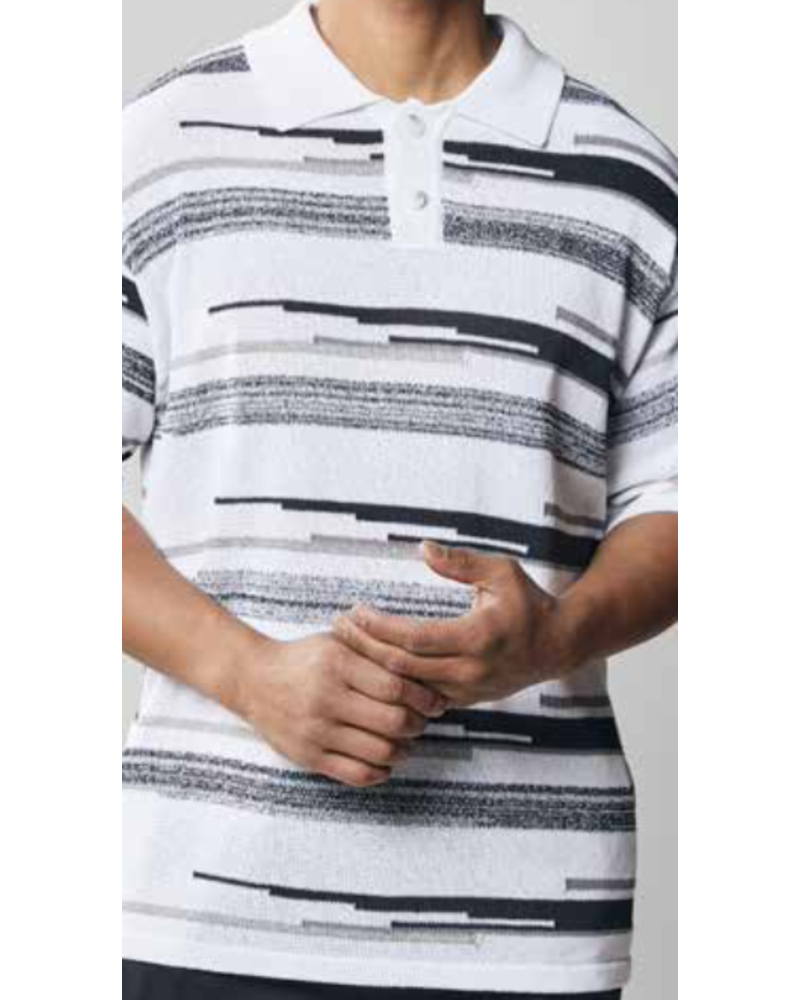 Stacy Adams SA S/S Space Dyed Polo Knit Shirt